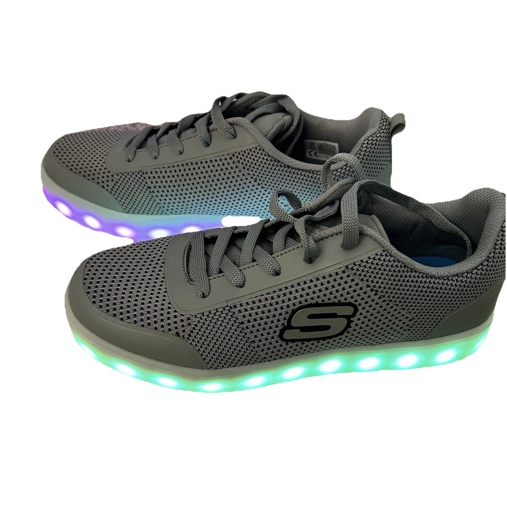 Sketchers‎ Energy Lights Grey Sneakers Multicolor Light Up Men's Shoes Sz 7.5